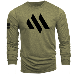 Meta Tactical Long Sleeve Shirt with Black Logo Front