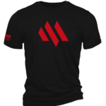 Meta Tactical Tshirt Black with Red Logo Front