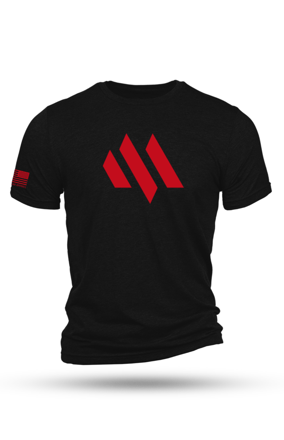 Meta Tactical Tshirt Black with Red Logo Front