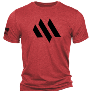 Meta Tactical Tshirt Red with Black Logo front