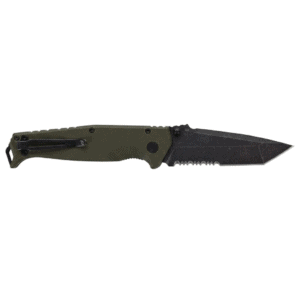 melee assisted opening folder knife od green